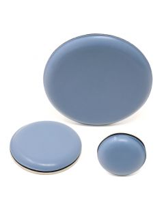 Glisseurs autocollants PTFE, épaisseur 5 mm, bleu-gris, ronds, plusieurs tailles